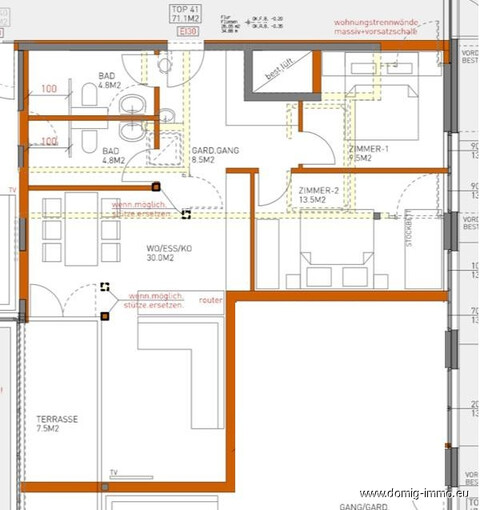 Ferienwohnung: 3 Zimmer mit TG Platz im Zentrum von St. Gallenkirch/Montafon, 2,5 - 3% Rendite/Jahr!