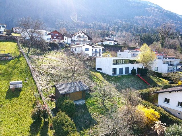 Traumhaftes Baugrundstück (Hanglage) in Feldkirch-Tisis mit herrlichem Blick auf die Schweizer Alpen
