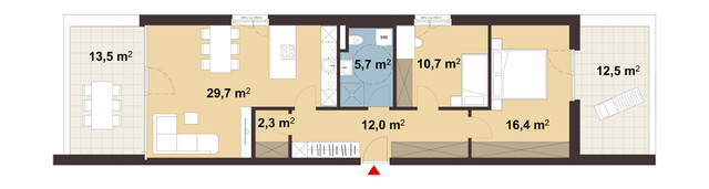 3-Zimmer-Terrassenwohnung mit Wohlfühlcharakter I Whg C09