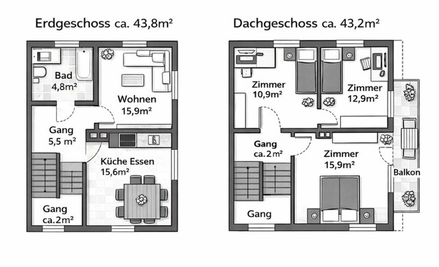 Gepflegte Doppelhaushälfte mit großem Garten in ruhiger Lage