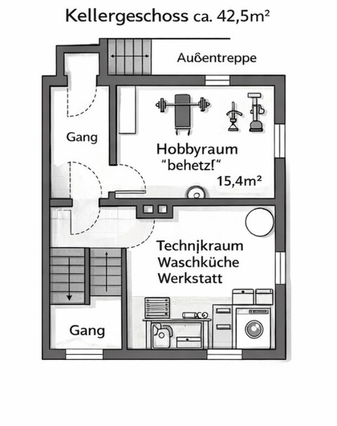 Gepflegte Doppelhaushälfte mit großem Garten in ruhiger Lage
