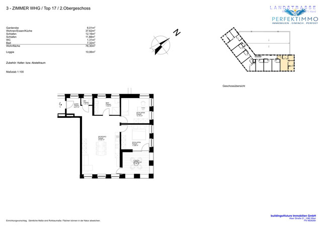 3-Zimmer-Wohnung mit großer Loggia in erstklassigem Neubau - verfügbar ab September 2026
