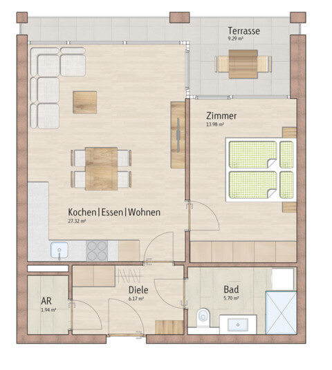 Moderne 2-Zimmer-Wohnung in Bregenz – ruhig, zentral & nur wenige Gehminuten vom Bodensee