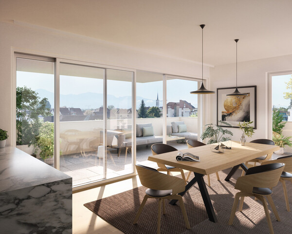 3-Zimmer-Terrassenwohnung in Ruhelage im Ortskern - Erstbezug! Kleinwohnanlage Widum 32