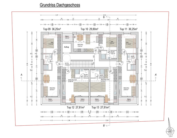 Bewilligtes Bauprojekt für 13 Mikroapartments für Hotel Garni oder Kurzzeitvermietung in Dornbirn