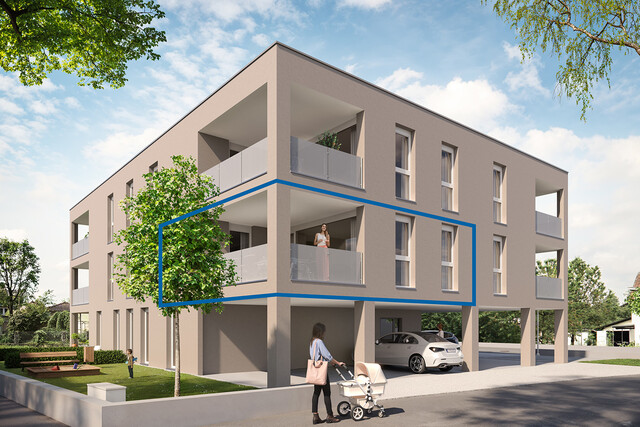 Sonnenhelle 3-Zi-Wohnung mit großer Loggia