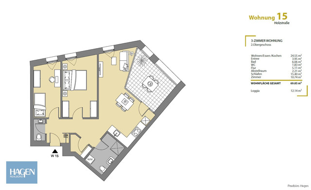 Holzstraße 1 W15– Zeitgemäßes Wohnen im Herzen von Lustenau