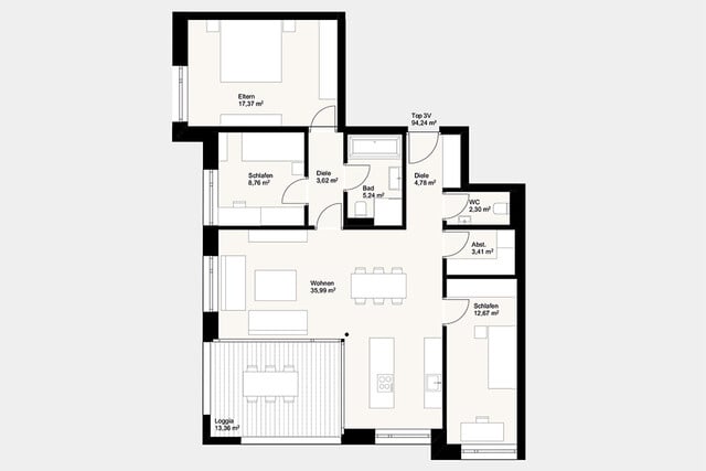 Luxuriöse 4-Zi-Terrassenwohnung - Dornbirn Zentrum