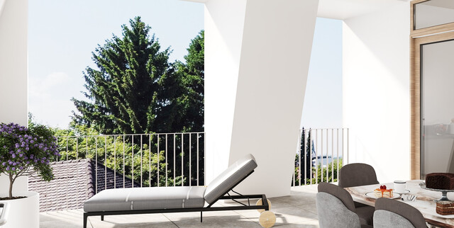 Penthouse mit ca. 190 m² und sehr großem, exklusiv nutzbarem Dachgarten mit ca. 136 m² im 5.Geschoss 