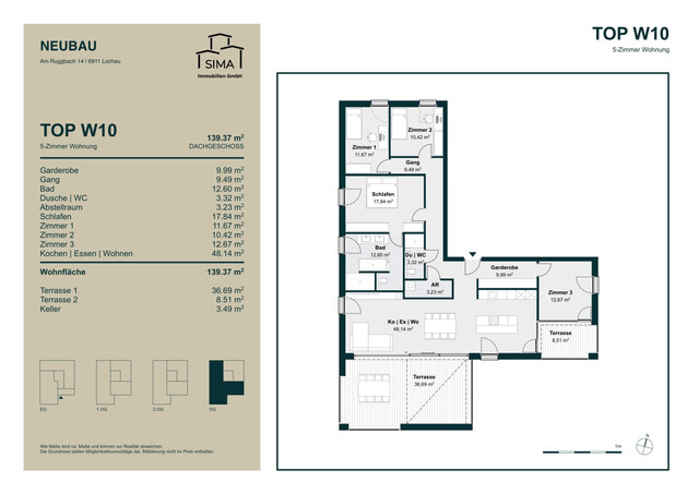 Neubau: Exklusives Wohnen am Bodensee – Luxuriöses 5-Zimmer-Penthouse mit zwei Terrassen