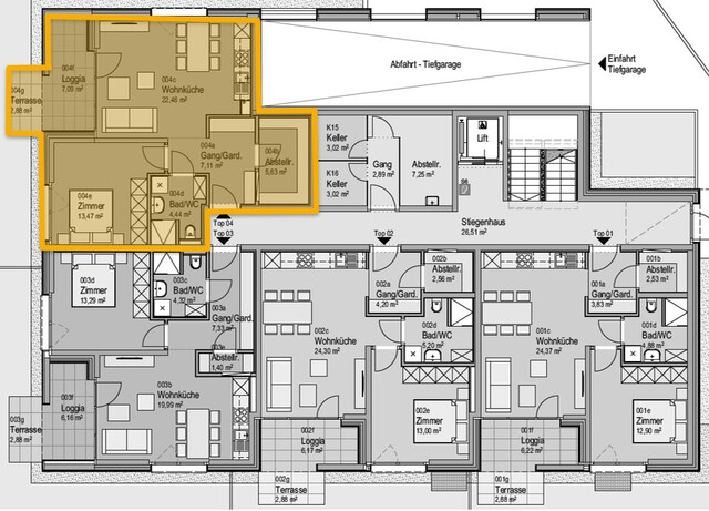 Dornbirn – 2-Zimmer-Wohnung im EG mit ca. 54 m² 