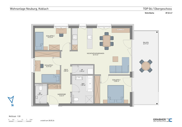 4-Zimmer-Wohnung mit Balkon