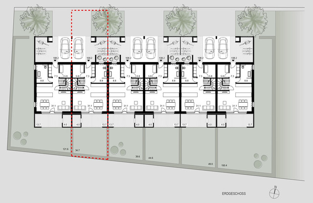 Modern wohnen in Wolfurt: Wohnbebauung mit Reihenhauscharakter in attraktiver Lage / Haus E