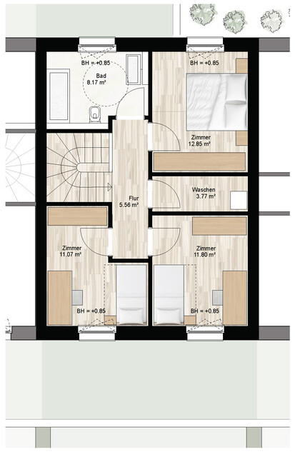 Modern wohnen in Wolfurt: Wohnbebauung mit Reihenhauscharakter in attraktiver Lage / Haus E