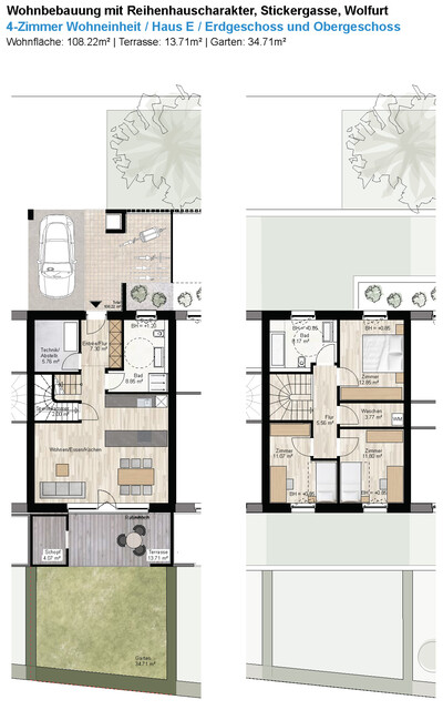 Modern wohnen in Wolfurt: Wohnbebauung mit Reihenhauscharakter in attraktiver Lage / Haus E