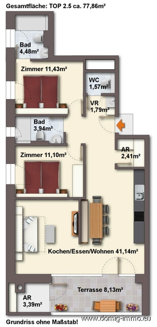 Exklusive 3 Zimmer Ferienwohnung mit 4* Niveau in Wald am Arlberg im Resort Zapfig-Living! 2.OG Top5