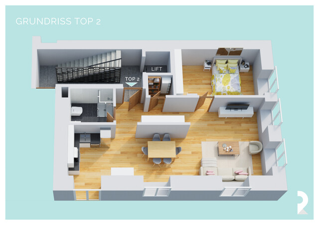 STILVOLLE 2-ZIMMER-WOHNUNG IN BESTER INNENSTADTLAGE / TOP 2