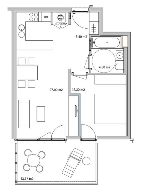 Erstbezug! Neuwertige 2-Zimmerwohnung zu vermieten