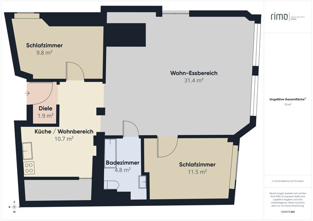 3-Zimmer-Stadtwohnung in Feldkirch - Top 2