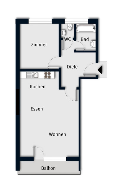 Modernisierte Ferienwohnung hoch über dem Rheintal
