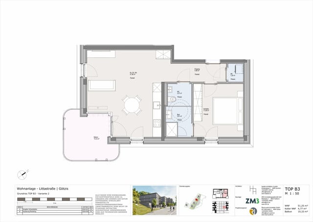 2-Zimmer-Terrassenwohnung in Götzis - Top B3