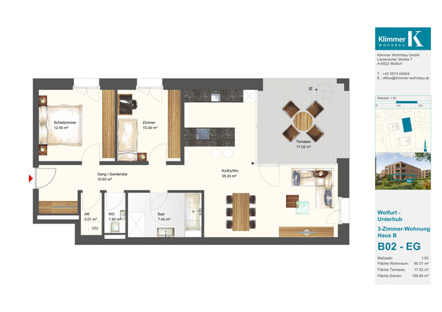 Ein Ort zum Leben und Wohlfühlen! 3-Zimmer-Wohnung B02 - EG