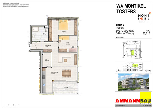 NEUBAU Erstbezug: Traumhafte 3-Zimmerwohnung in Tosters