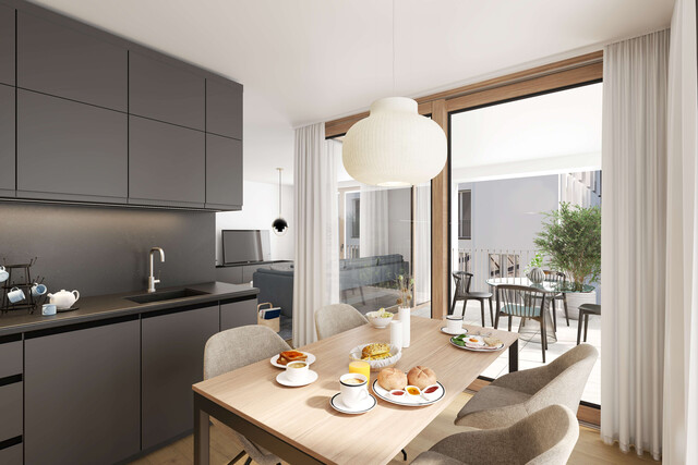 Sehr sonnige und ruhige 3-Zimmer-Wohnung mit 190 m² Garten und Terrasse