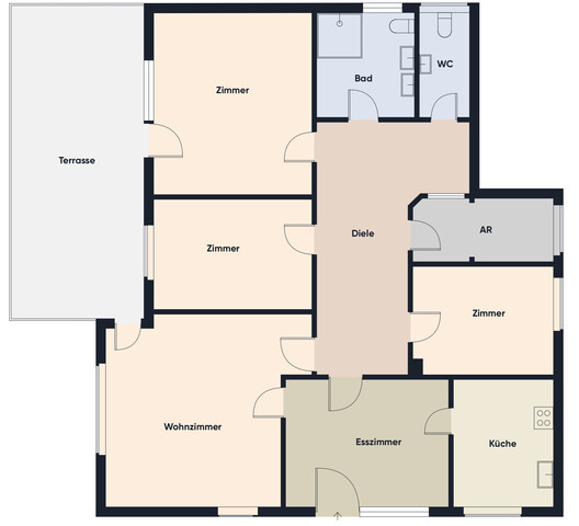 Großzügige Gartenwohnung in Seenähe