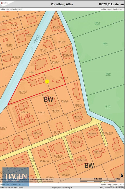 Lustenau -  großes Grundstück mit Altbestand naturnah und perfekt angebunden (teilbar)