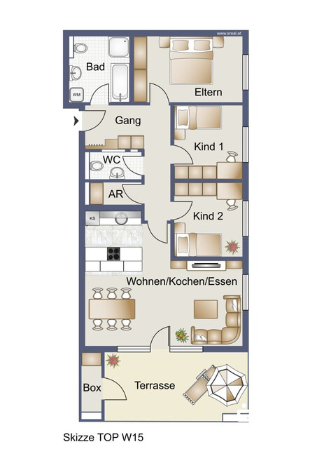 Neuwertige 3 Zimmer Wohnung in Röthis