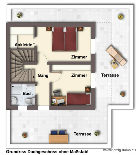 Urbane zweistöckige Dachgeschosswohnung mit tollem Ausblick in Altach