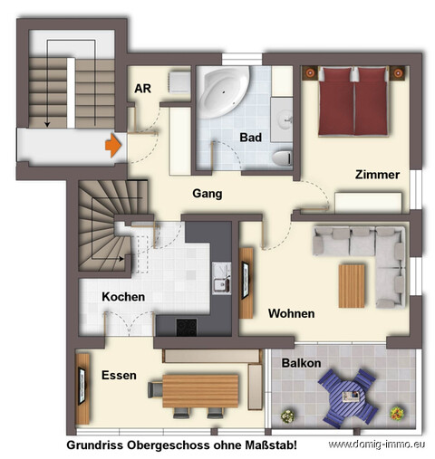 Urbane zweistöckige Dachgeschosswohnung mit tollem Ausblick in Altach