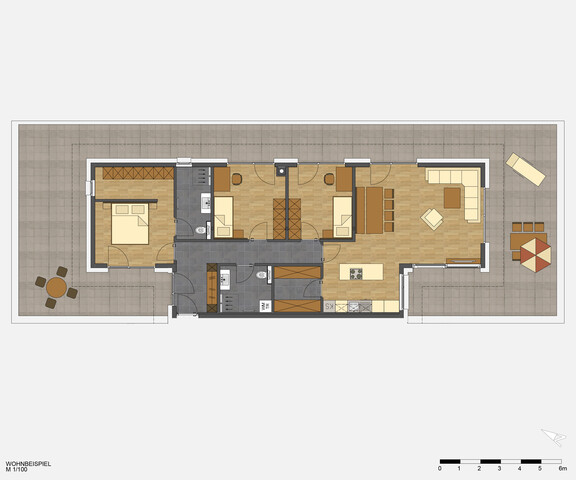 Sonnige 4-Zimmer Penthauswohnung in leichter Hanglage