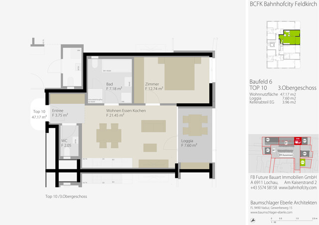 Urban & modern Wohnen in Feldkirch: Ihr neues Zuhause in der Bahnhofcity Top 55