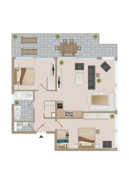 ATTRAKTIVE FERIENWOHNUNG FÜR BIS 6 PERSONEN IN BESTER AUSSICHTLAGE