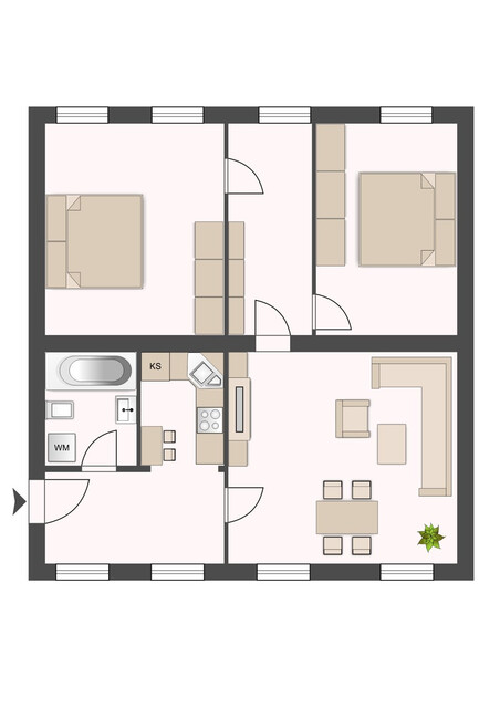 Gemütliche 3-Zimmer-Wohnung in guter, zentraler Lage