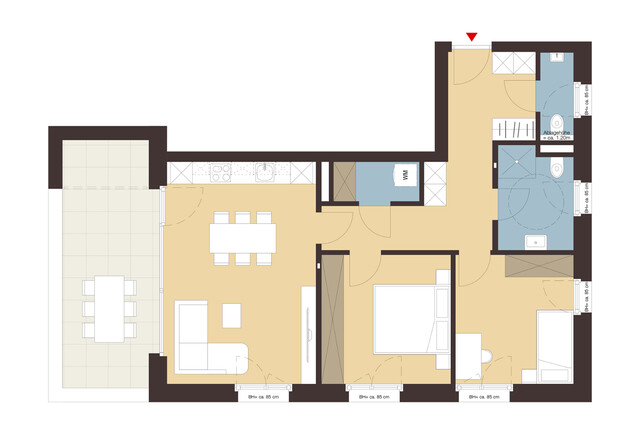 3-Zimmer Terrassenwohnung | A04