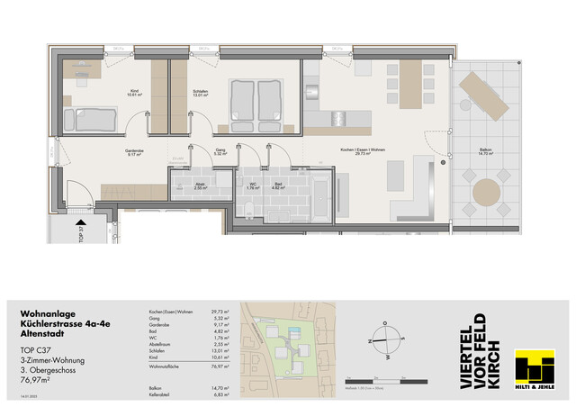 3-Zimmer-Dachgeschosswohnung