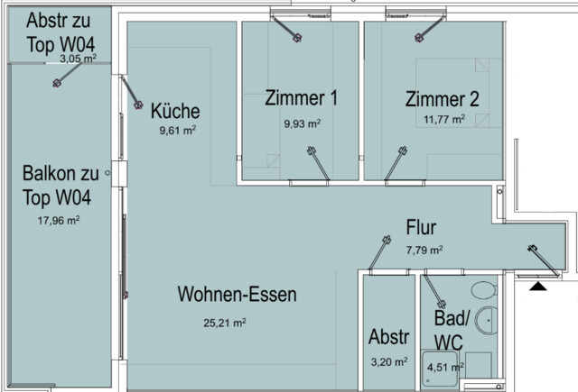 3 Zimmer Terrassenwohnung nähe LKH zu vermieten