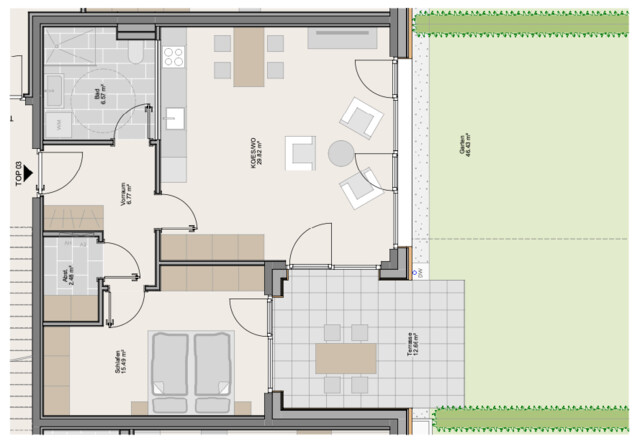 2-Zimmer-GARTENWOHNUNG in Dornbirn Rohrbach