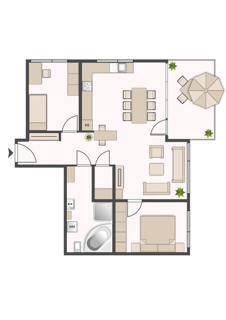 Hochwertige 3-Zimmer-Wohnung in Top-Lage – Ideal für Paare und kleine Familien