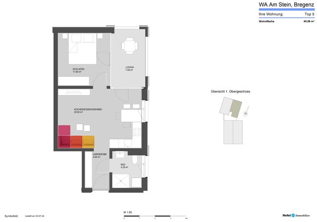 Kompakte 2-Zi-Wohnung mit schöner Loggia