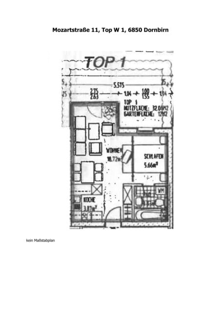 Singles aufgepasst: Zentrale 1-Zimmer-Terrassenwohnung im Herzen von Dornbirn zu vermieten!