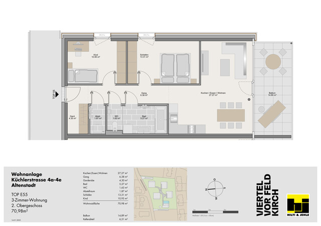 3-Zimmer-Terrassenwohnung