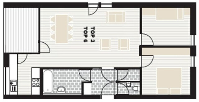 3 Zimmer Mietwohnung - Lagerhaus (Dorf 10) - Top 6