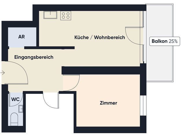 Anlegerwohnung in ruhiger Lage – vermietete 2-Zimmer-Wohnung in Feldkirch-Altenstadt