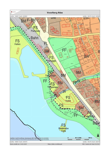 Baugrundstück in Lochau: direkt hinter dem Kaiserstrand und nur einen Steinwurf vom Bodensee entfernt