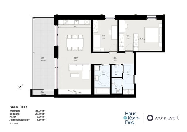 3,5-Zimmer-Terrassenwohnung in Götzis - Ruhelage / Top B4