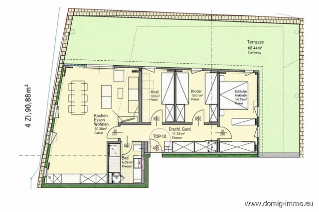 NEUBAU: Schöne 4 Zimmer Wohnung mit Terrasse und hochwertiger Ausstattung in Götzis! TOP 10